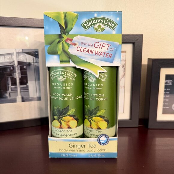 Natures Gate Ginger Tea Body Wash & Lotion Gift Set NIB - Picture 1 of 6